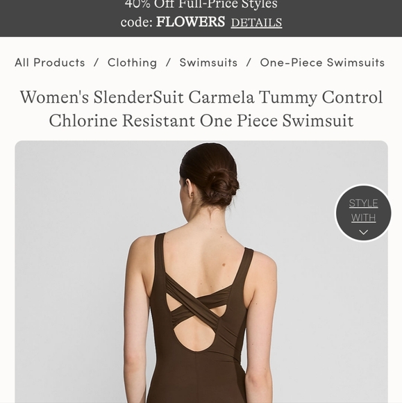 Lands' End One Piece Swimsuit Black Size 12DDD - Picture 4 of 10